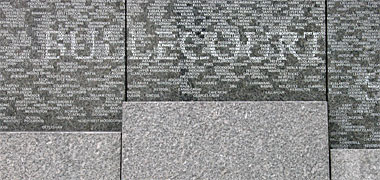 Part of the wall of commemoration at Hyde Park Corner, London