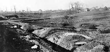 Trenches close to Bullecourt – with permission from the Australian War Memorial site