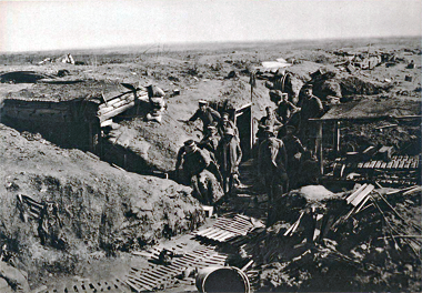 ‘The great battle in the West. Stormed English lines at Bullecourt - Croiselles’ – in the public domain, courtesy of the Landesarchiv Baden-Württenburg website