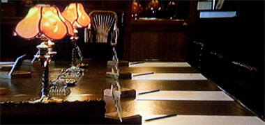 The signing table at the hall of the Paris Peace conference