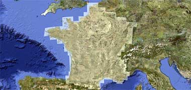 Outline of the Cassini maps of France – by courtesy of David Rumsey