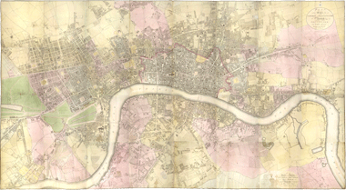 Richard Horwood’s 1790s map of London – Courtesy of Wikimedia