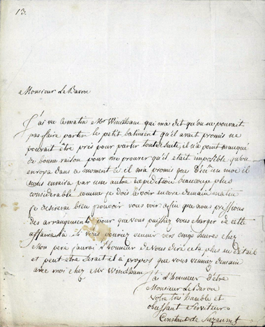 Letter from the Vendée Archives