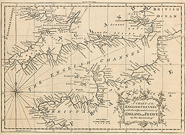1758 map of the English channel – Courtesy of the New York Public Library
