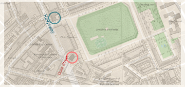 The original location of St. Anselm's on Duke Street  – photographed with permission in the British Library