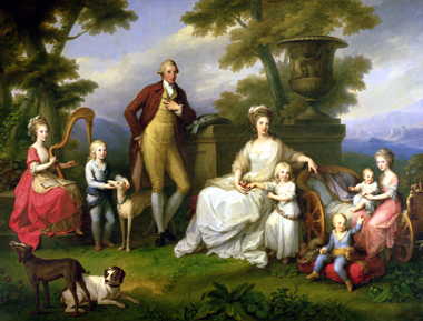 Painting of the family of Ferdinando IV (Angelica Kauffmann, 1782) - Public Domain