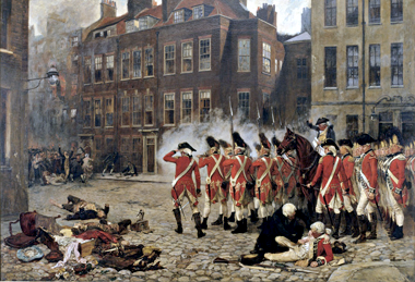 The Gordon Riots by John Seymoour Lucas, 1789  – courtesy of Wikipedia