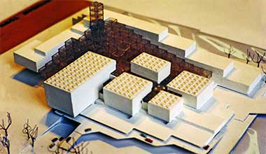 The final of one of the many models for the Amsterdam Town Hall competition
