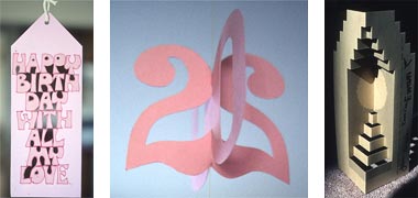 A file of greeting cards