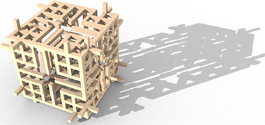 A three-dimensional cube based on the word salaam
