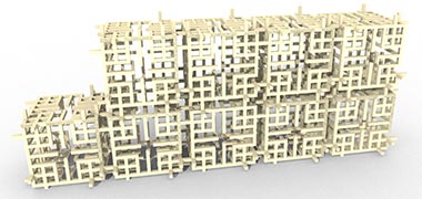 A grouping of three-dimensional cube based on the word salaam