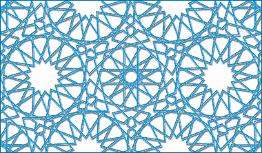 A panel illustrating an Islamic design – from E. Hanbury’s work in the Mathematical Gazette