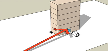 Location of a building on a street