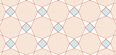 Eight point construction geometry linked by squares and triangles