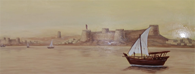 The fortress of Sheikh Salmeen bin Nasser Al-Bidaa in the year 1822 AD – I believe courtesy of The British Library