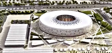 An aerial view of the al-Thumama stadium – permission requested from the SDCL