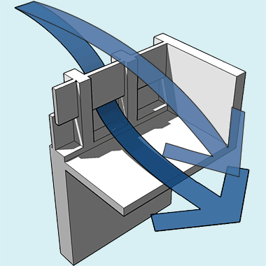 Diagram illustrating the operation of a badgheer