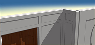 Detail of pre-cast wall units.