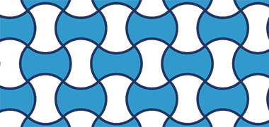 A blue cursive pattern