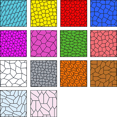 The fourteen ways of setting out pentagons on a plane – with the courtesy of Wikipedia