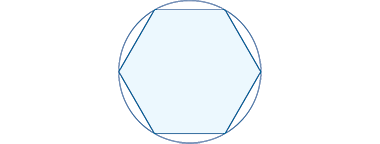 Rotating overlapping hexagons around a central hexagon