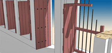 Illustration of an internal window shutter showing gap at the top for light and ventilation
