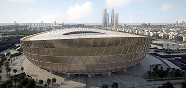 An aerial view of the Lusail stadium – permission requested from the SDCL
