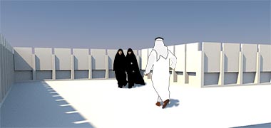 Members of a family on the roof of their house in privacy