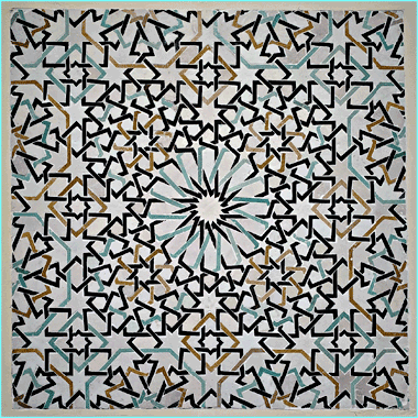 A sixteenth century Moroccan tile from Marrakesh in Doha&rsquo;s Islamic museum – courtesy of Fadi Hassen