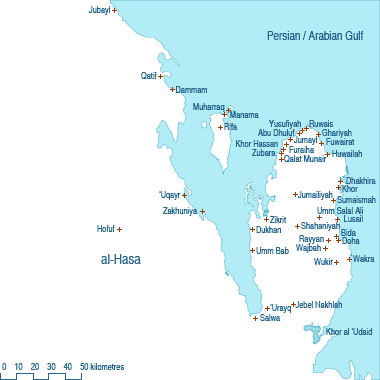 Map of the Arabian peninsula