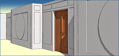 Illustration of possible pre-cast wall units.