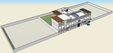 Diagram illustrating a notional development along a front boundary