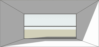 Wall divided into two parts horizontally