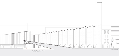 Section through a mosque design for Abu Dhabi – with the permission of Rux Design, New York