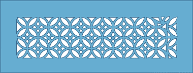 The actual pattern for a Wakra wall panel