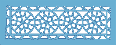 The pattern for a Wakra wall panel