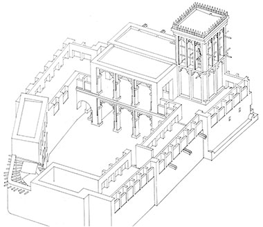 Isometric drawing of the wind tower complex in 1983 – courtesy of Tony Bolland