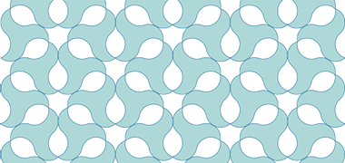 A variation of colour to an alternative trefoil pattern