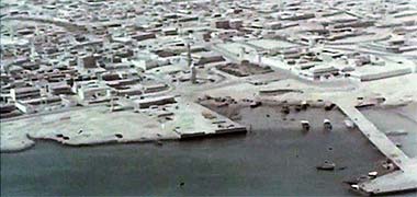 An aerial view of the area around the Diwan al Amiri in the 1960s – image developed from a YouTube video
