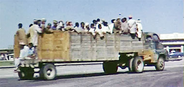 Labour being transported in the 1960s – taken from a video with permission from glasney on YouTube