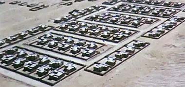 An aerial view of Medinat Khalifa in the 1960s – taken from a video with permission from glasney on YouTube