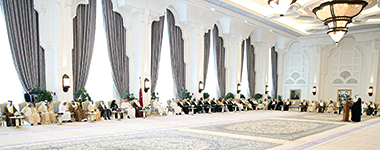 An address being made to the Ruler in the majlis of the Diwan – permission requested from the Diwan al-Amiri