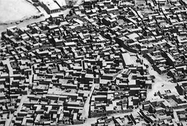 An oblique aerial view of Doha, looking from the south-east, late 1940s