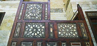 Geometric decoration in a Cairo mosque – courtesy of Google Maps