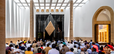 A wide-angled view of the mihrab and minbar – with the permission of Dar Arafa Architecture