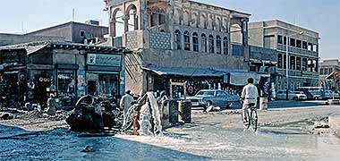 Buildings adjacent to the Bismillah Hotel, Doha, 1972