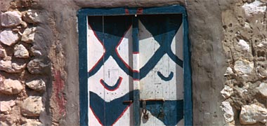 A simply painted door, Doha, 1975
