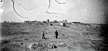 A photograph taken by Hermann Burchardt in 1904 looking east over Doha – courtesy of the Origins of Doha site