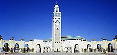 The approach to the Hassan II mosque