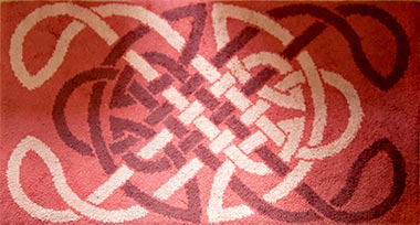 The finished rug, constructed in the 1970s